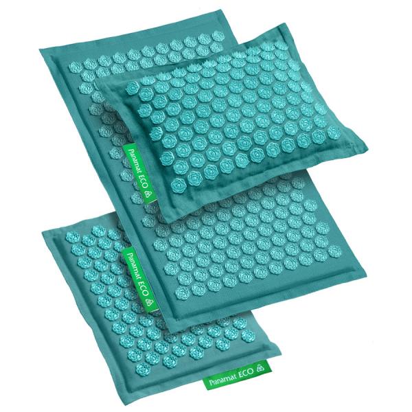 Pranamat ECO Set (Mat + Pillow + Mini) Turquoise & Turquoise