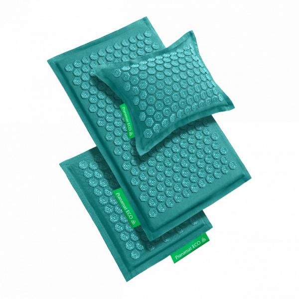 Pranamat ECO Set (Mat + Pillow + Mini) Turquoise & Turquoise