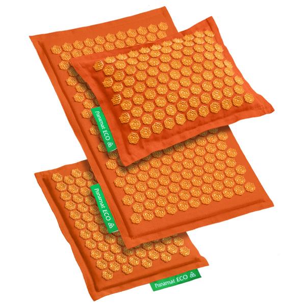 Pranamat ECO Set (Mat + Pillow + Mini) Orange & Orange